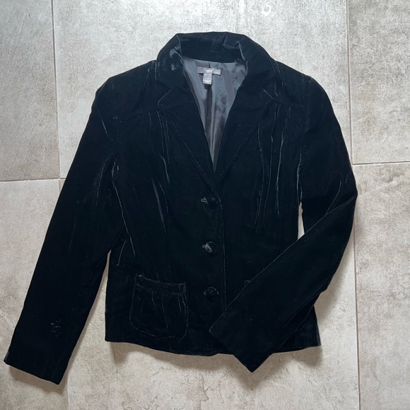 Vintage Black velvet jacket - Picture 1 of 5